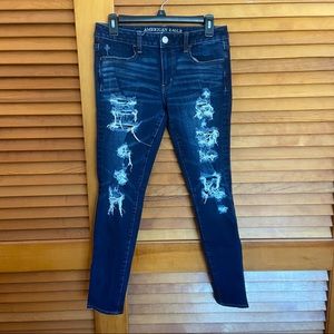 American Eagle Ripped Skinny Jeans Size 8